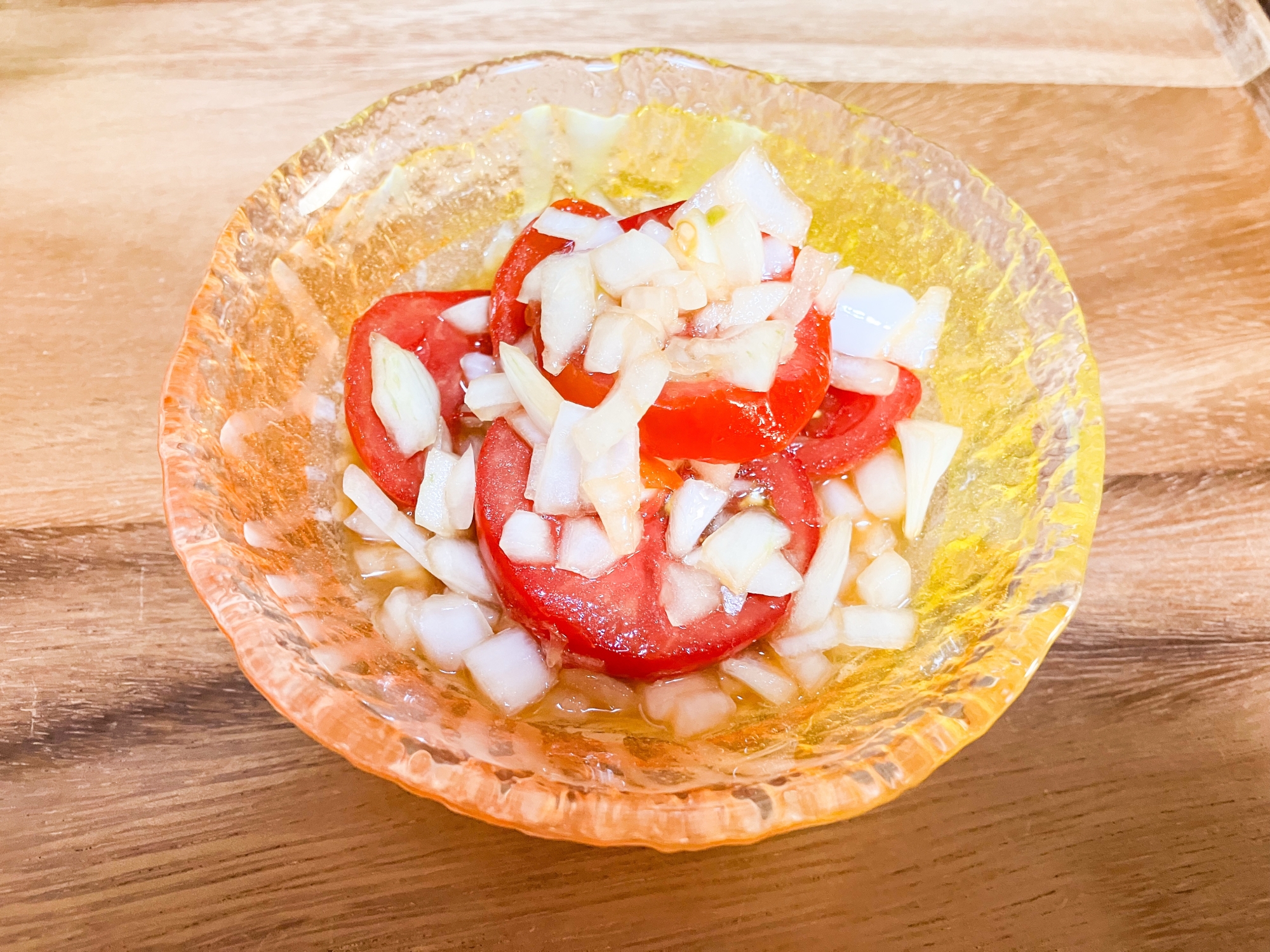 さっぱり美味しい!酢玉ねぎトマト!