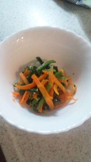 ほうれん草とにんじんのナムル（作り置き４）