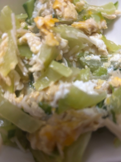 ちんげん菜とたまごの炒め物