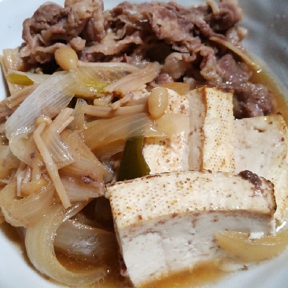 【定番】フライパンでササッと♪肉豆腐