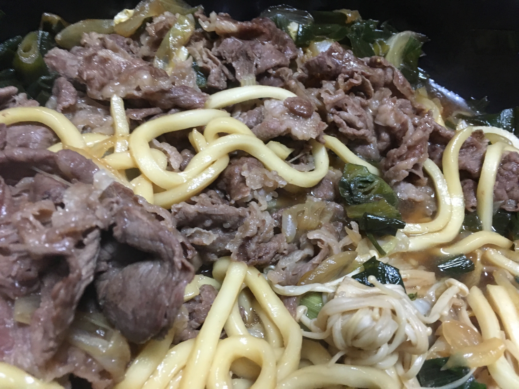 牛すき焼きうどん