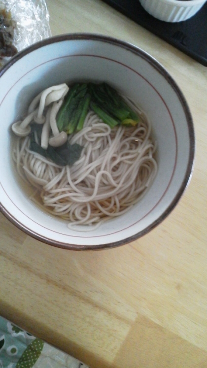 ダイエットにしめじたっぷり蕎麦♪