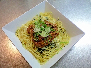 納豆好きなら気に入るはず 納豆チーズスパゲティ レシピ 作り方 By Lavendelina 楽天レシピ