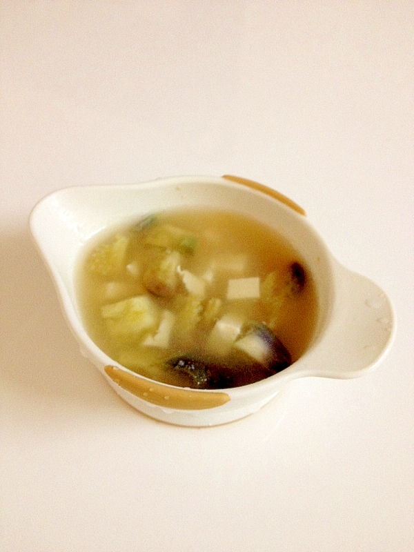 柔らか茄子の味噌汁 離乳食 レシピ 作り方 By とっこ 楽天レシピ