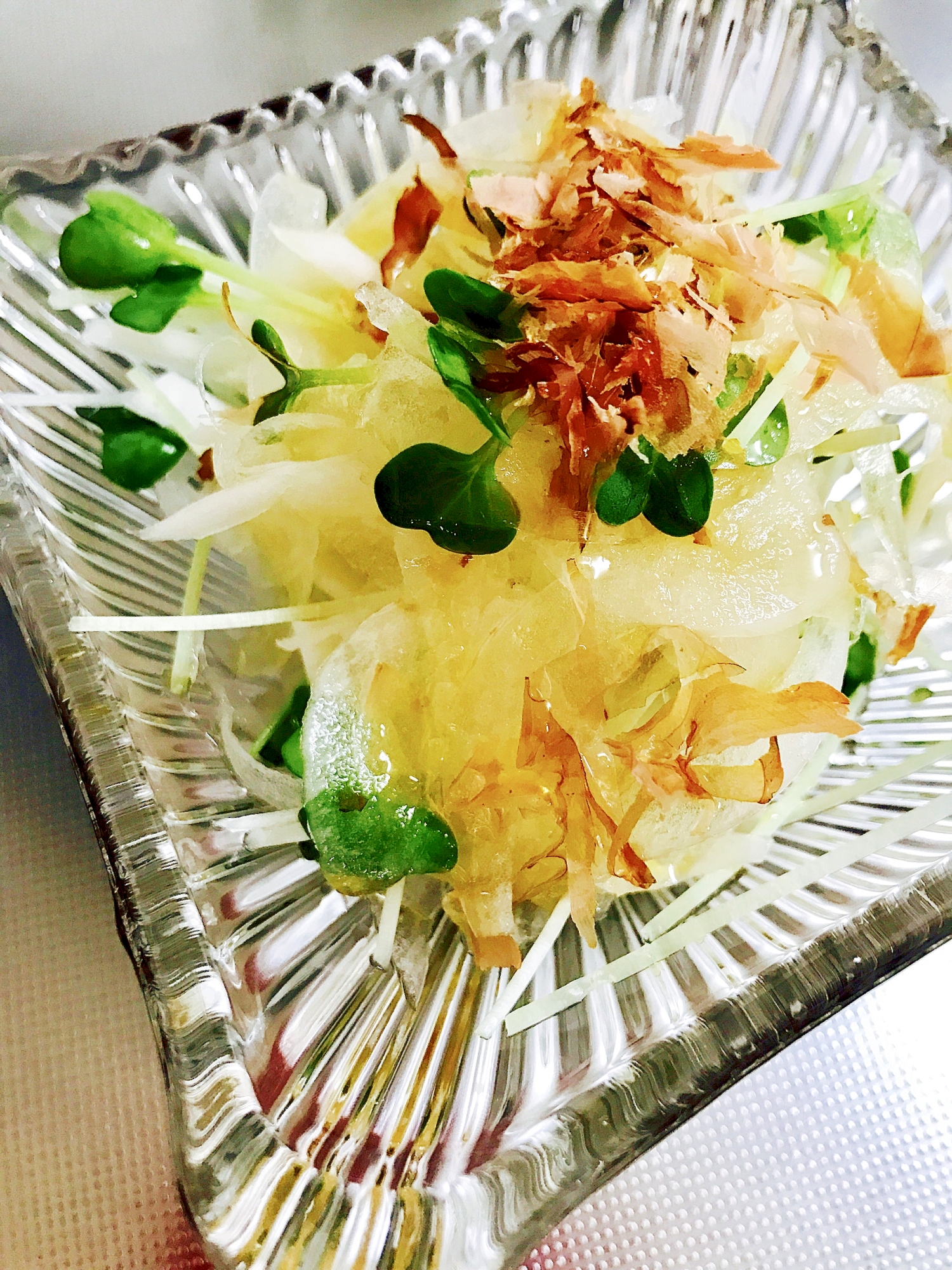 まな板なし!かぶと玉ねぎのあっさりポン酢サラダ