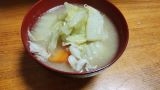 春キャベツの味噌スープ（豚汁）