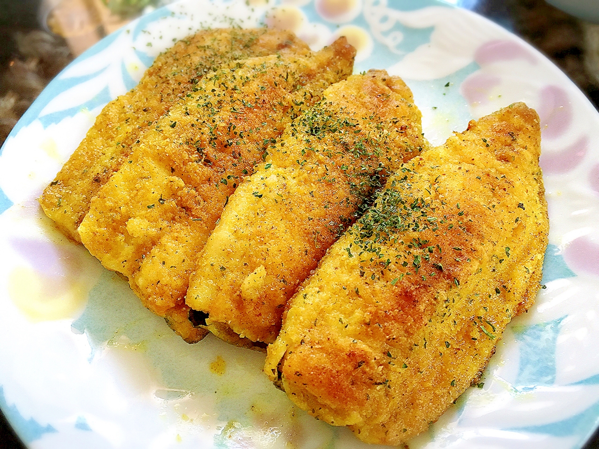 アジのカレー粉焼き