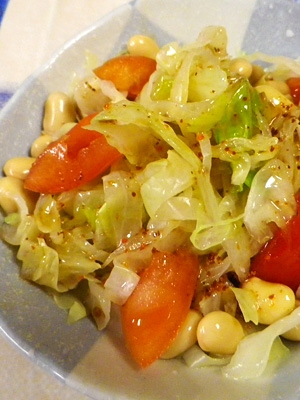 大豆キャベツのピリ辛サラダ