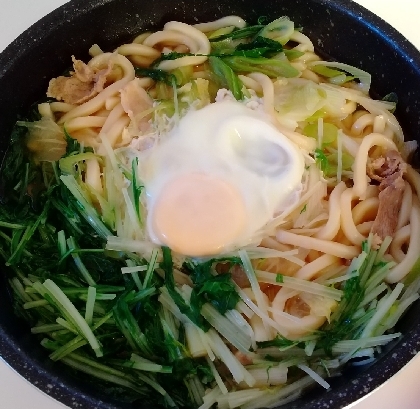 すき焼き風鍋焼きうどん★1人ごはんにぴったり〜5〜