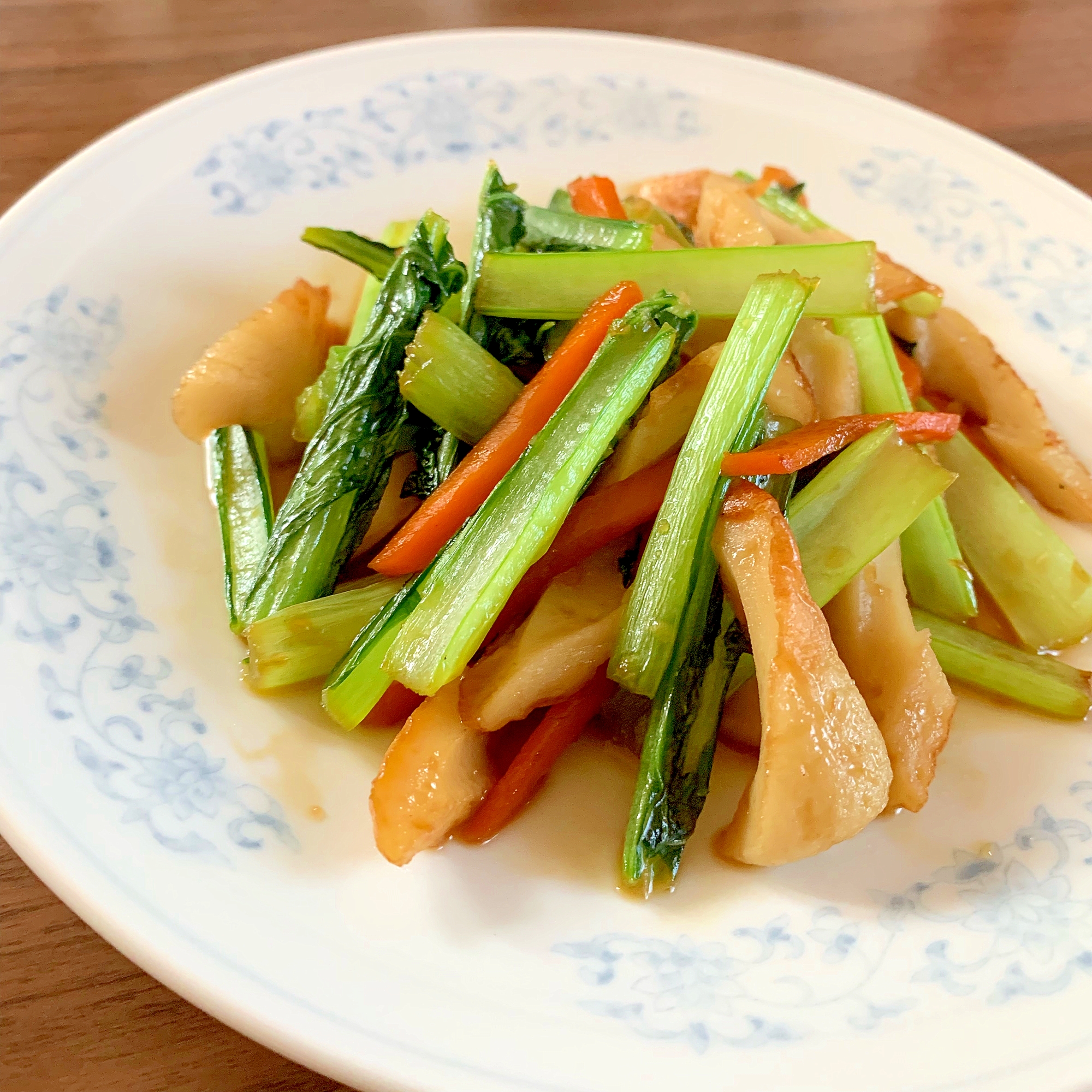 小松菜と竹輪の炒め物