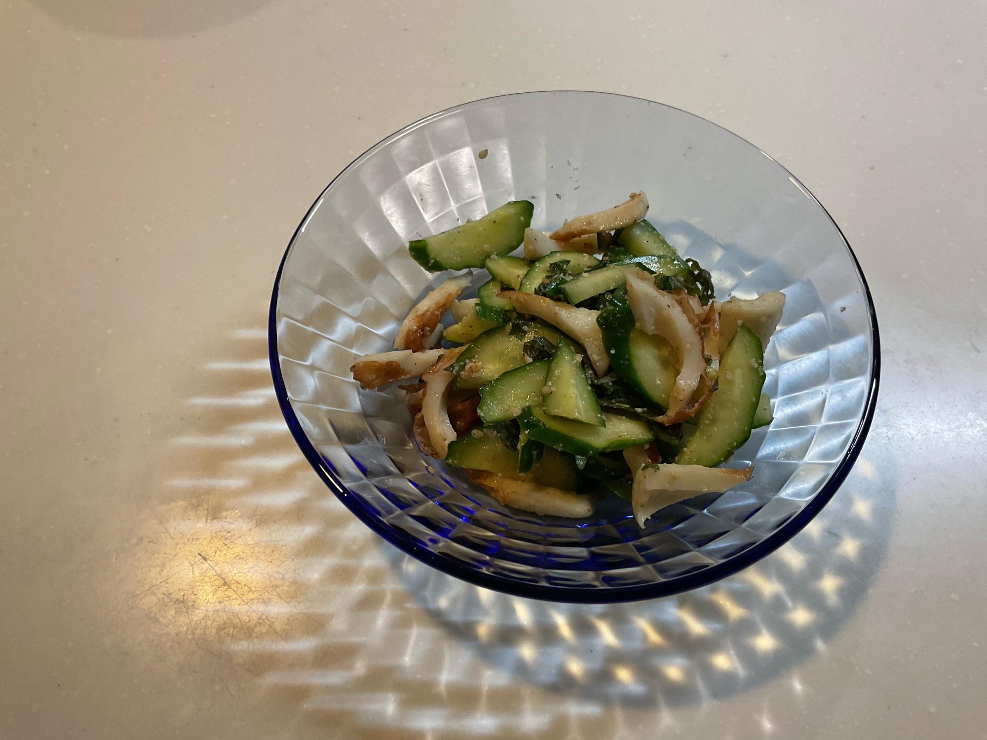大葉が香る！ちくわときゅうりの酢の物！