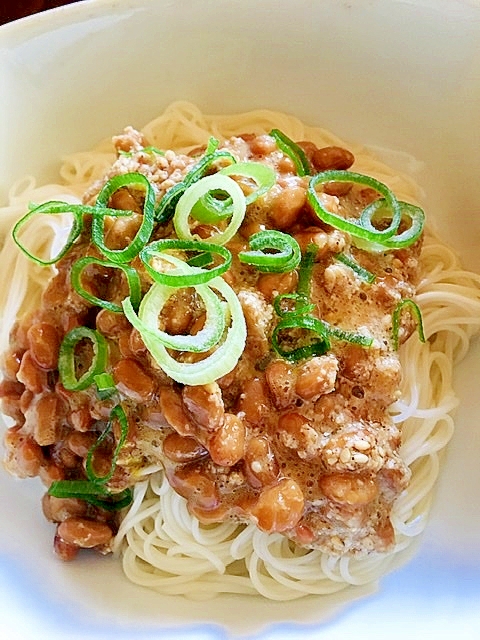 ごま納豆だれそうめん