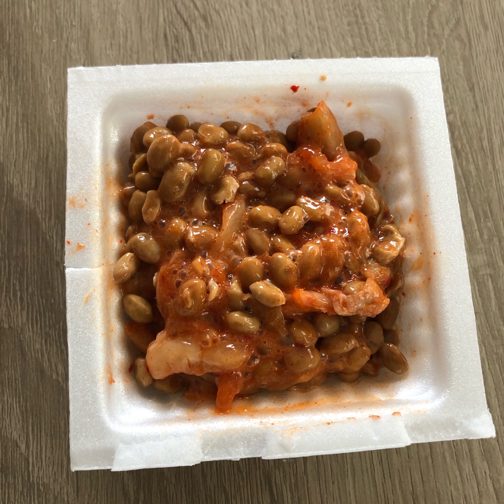 キムチーズマヨの納豆