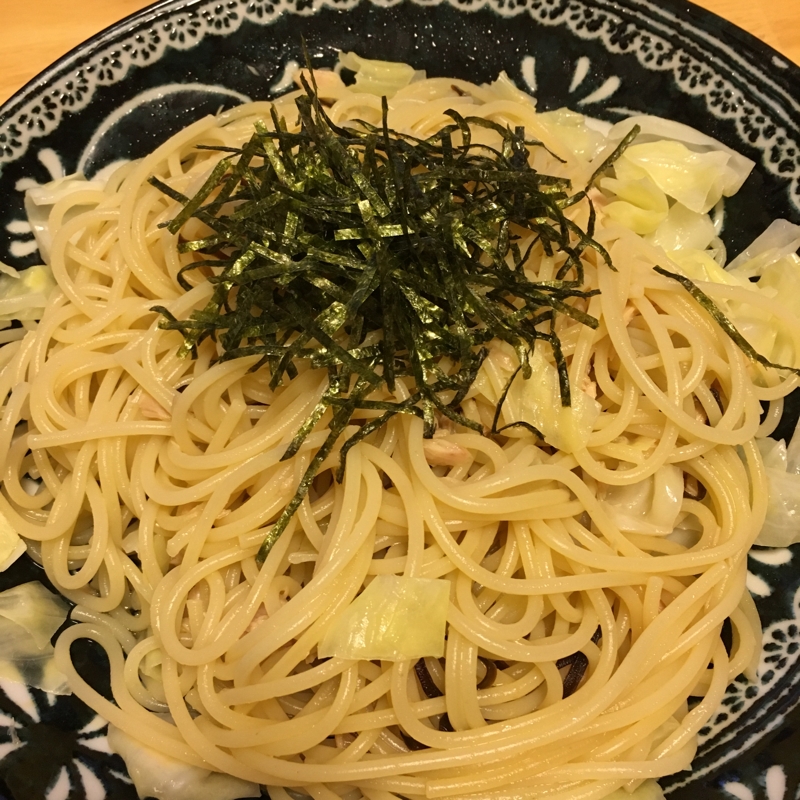 ツナと塩昆布のパスタ