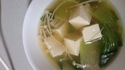 チンゲン菜で作りました。スープ
に使うのもアリですね。