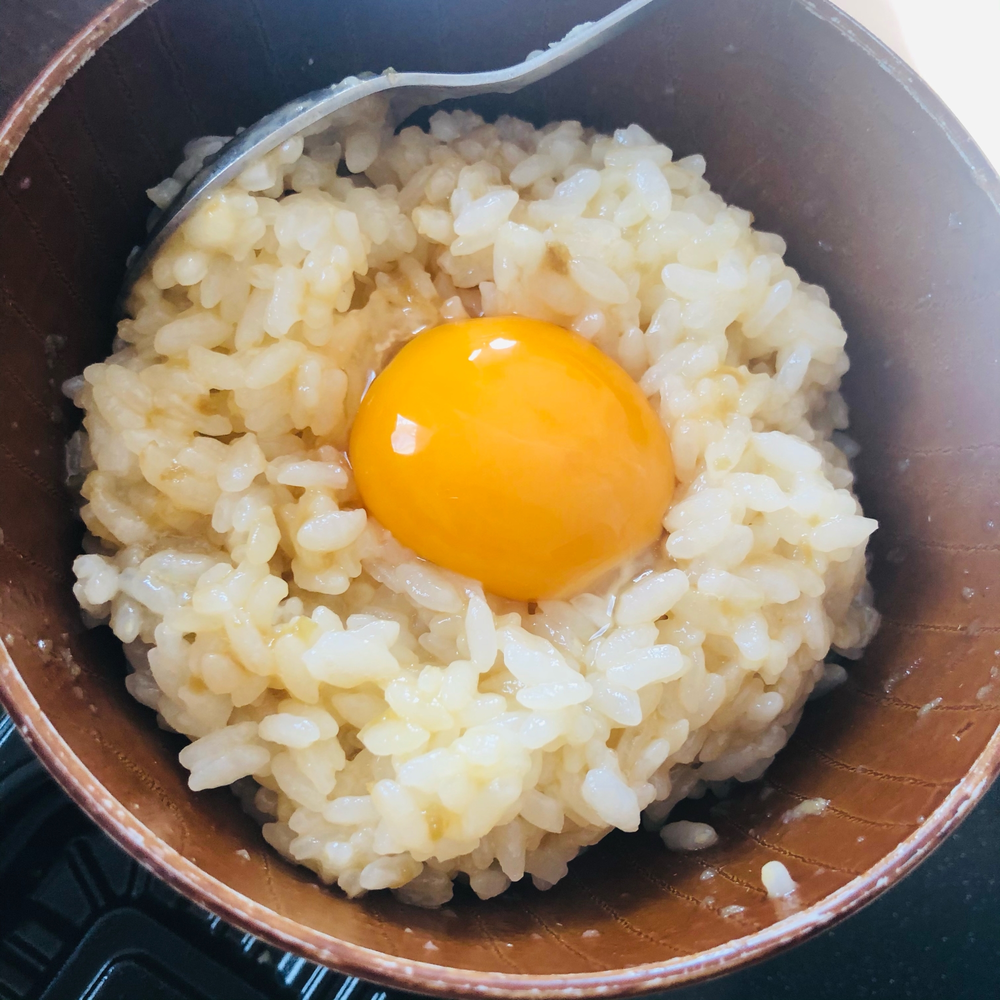 豆板醤のピリ辛卵かけご飯