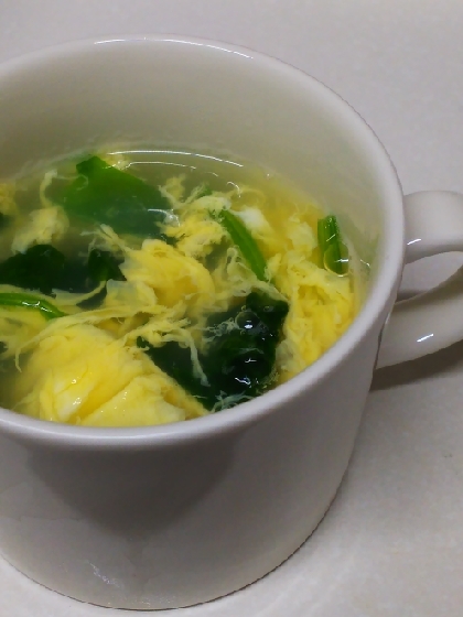 小松菜とふんわり卵のスープ