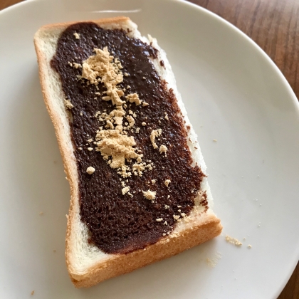 アマニ油で☆チョコときな粉のトースト