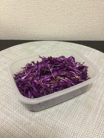 紫キャベツのハニーマスタードとバルサミコの和え物