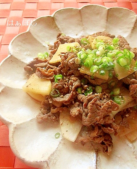 フライパンひとつで♪牛肉と大根の炒め物