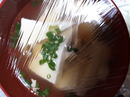 鶏と豆腐のお吸い物