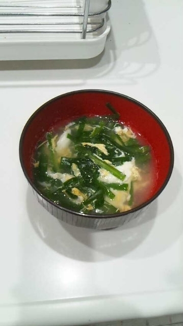 中華風ニラ玉スープ♪