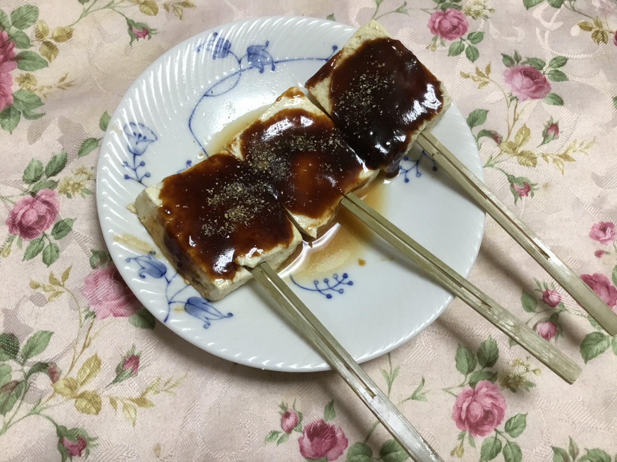 味噌とみりんで豆腐田楽