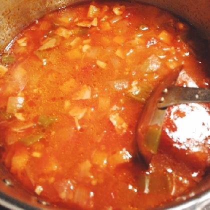 節分豆で♪大豆と豚肉のミネストローネ☆