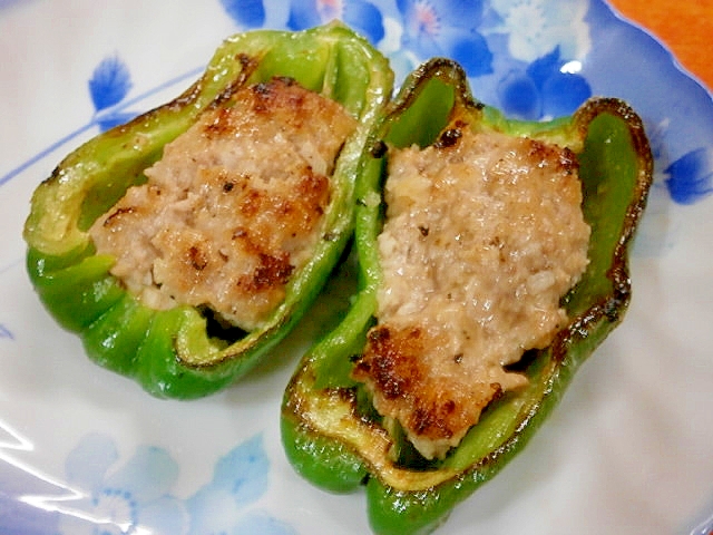 ぽん酢で食べる！ピーマンの肉詰め