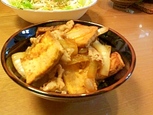 豚焼き豆腐丼
