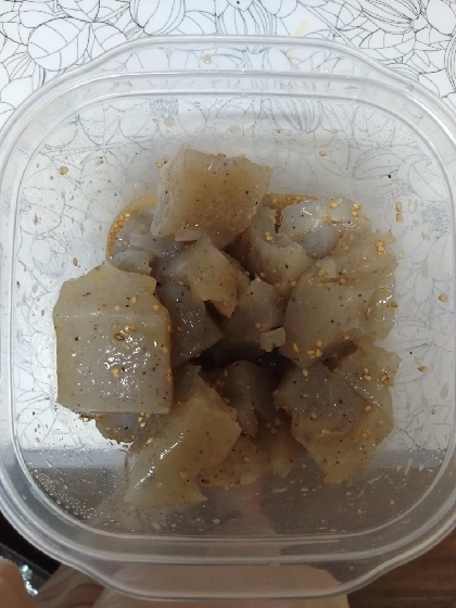 コンニャクの味噌ダレ和え