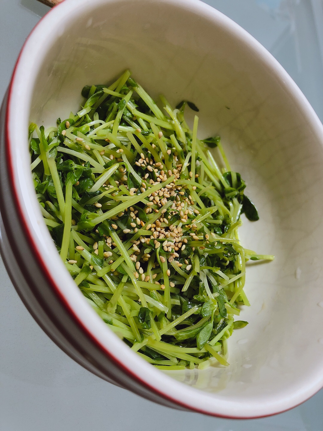 切ってチンするだけ！無限豆苗のナムル