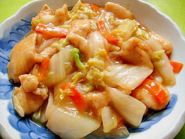 白菜と鶏むね肉の中華炒め煮