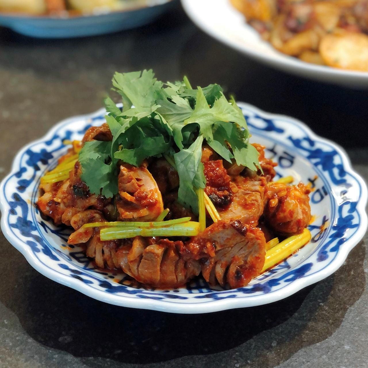 【川味鶏胗】ピリッと辛い!四川風の砂肝の豆板醤炒め