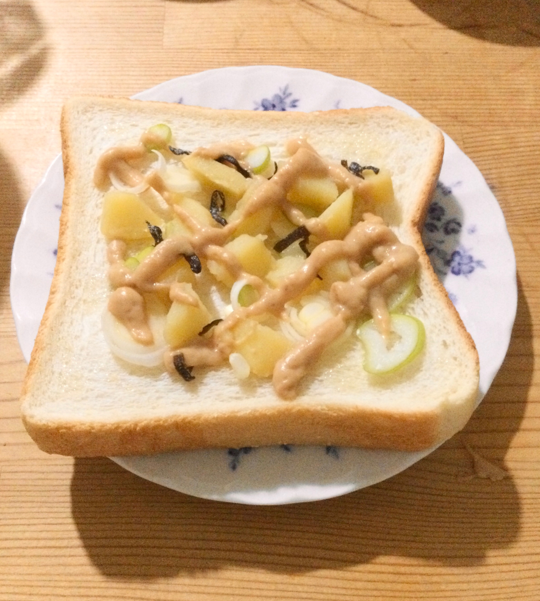 長ネギじゃが芋納豆トースト♪