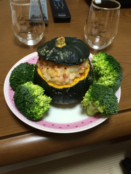 ハロウィンに作りました(o^^o)
皮ごと食べれて栄養満点で美味しかったです♡