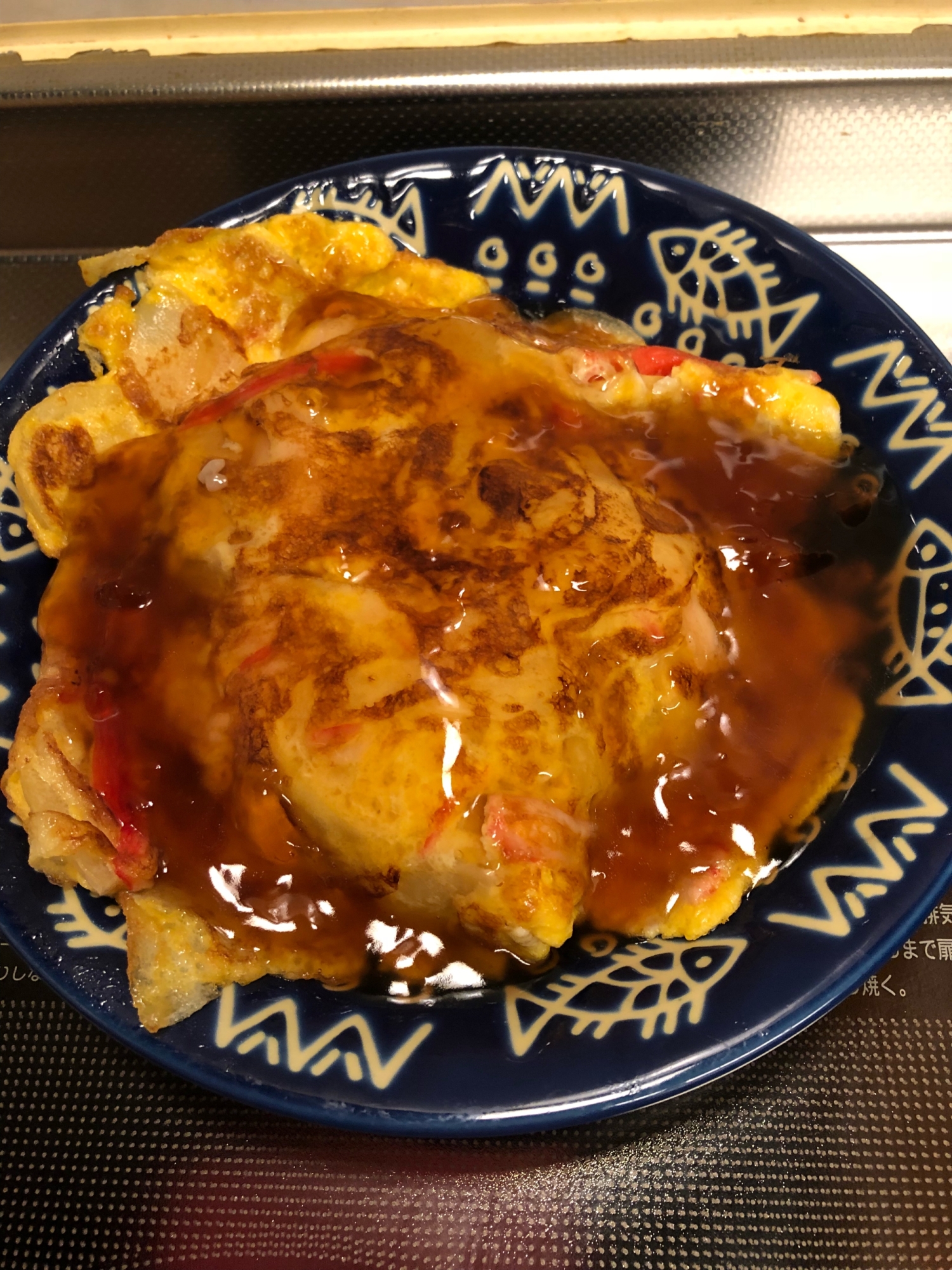 甘酢餡がとろ〜り♪カニカマで天津飯