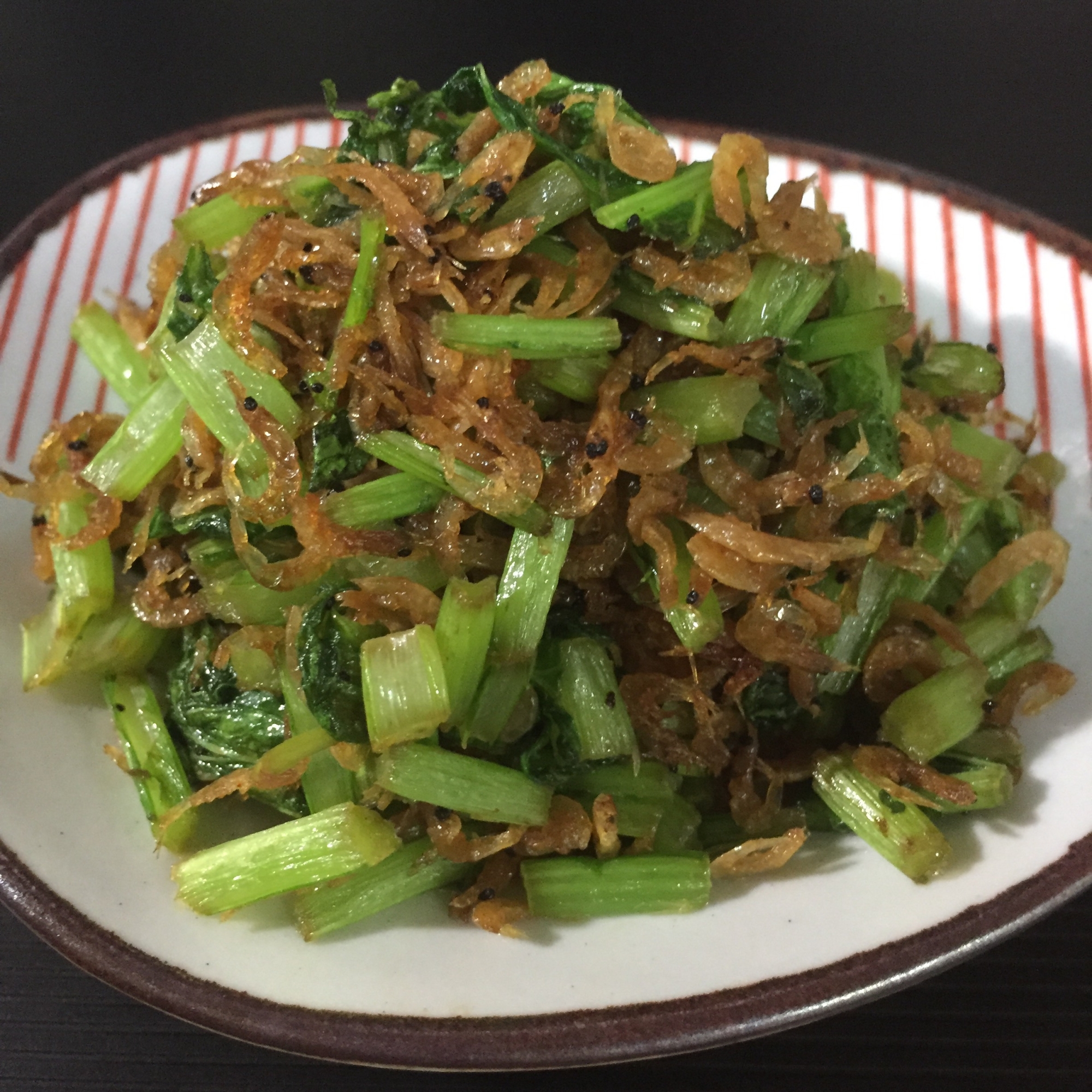 蕪の葉と小エビのふりかけ
