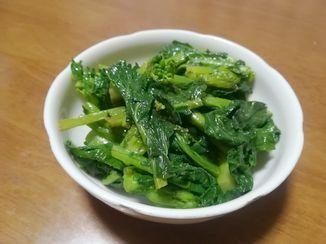 菜の花の辛子醤油和え