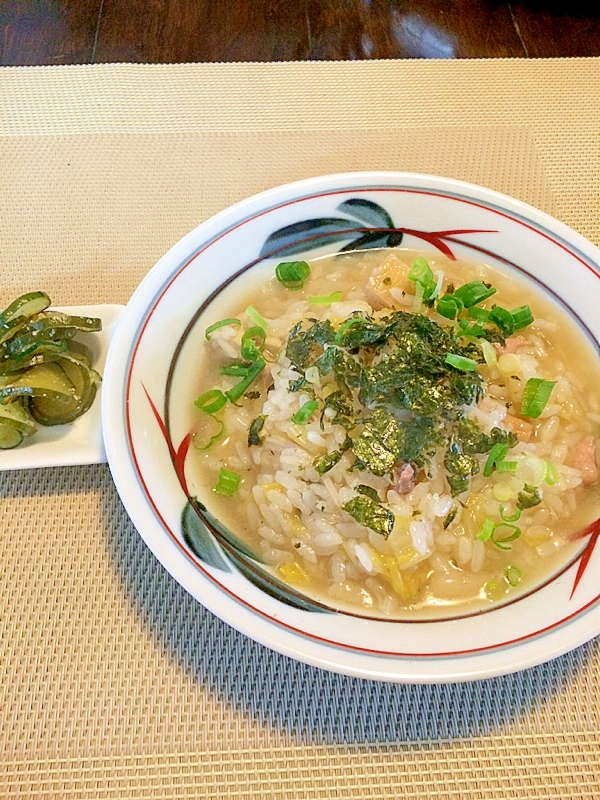 野菜たっぷり☆味噌仕立て雑炊