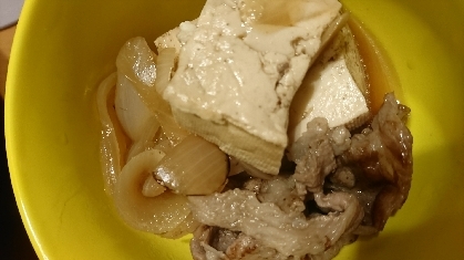 豚肉で肉豆腐