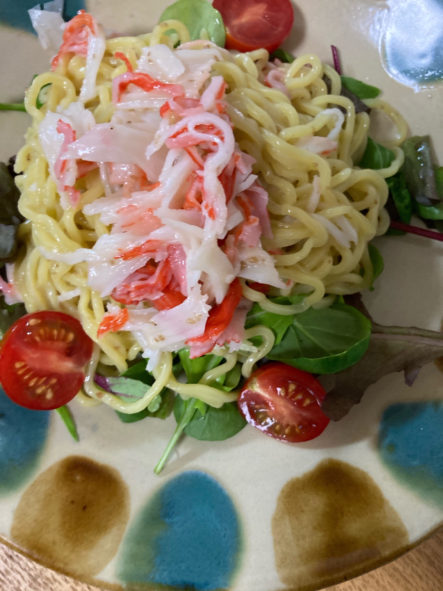 カニカマのラーメンサラダ