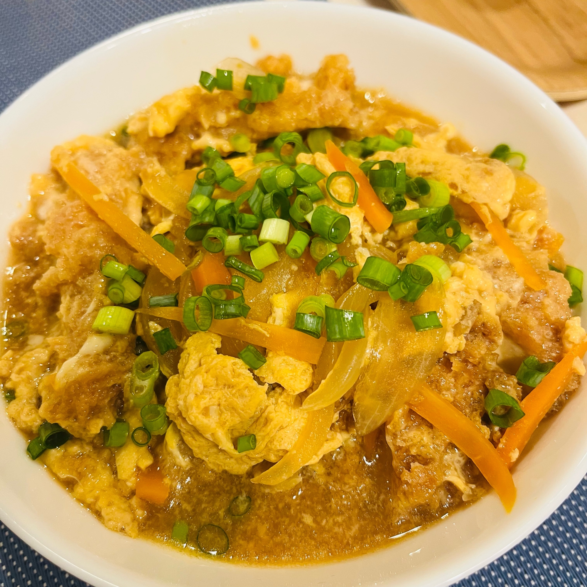 ★丼★チキンカツの卵とじ煮