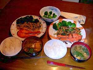 銀鮭と野菜のマーガリン焼き