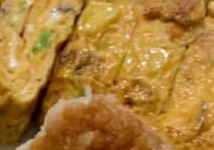 きび砂糖で美味しい❕春菊の卵焼き