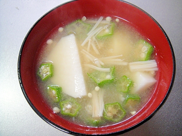 里芋とオクラの味噌汁 レシピ 作り方 By Mint74 楽天レシピ