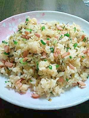 アレルギーっ子も一緒に食べられる 卵なし 高菜炒飯 レシピ 作り方 By ちびママ0627 楽天レシピ