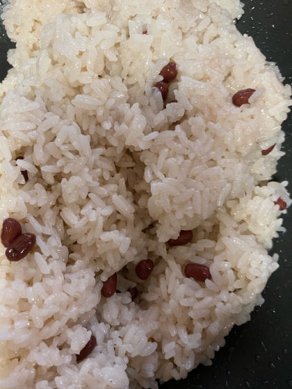 お祝い事でお米でお赤飯♩