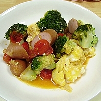 ブロッコリー&トマトのウィン玉炒め(シャンタン風)