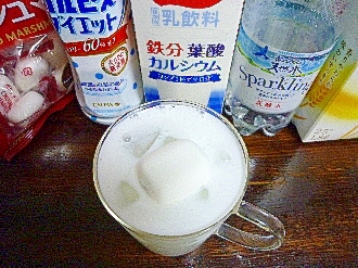 チョコマシュマロ入♡カルピスミルクサワー